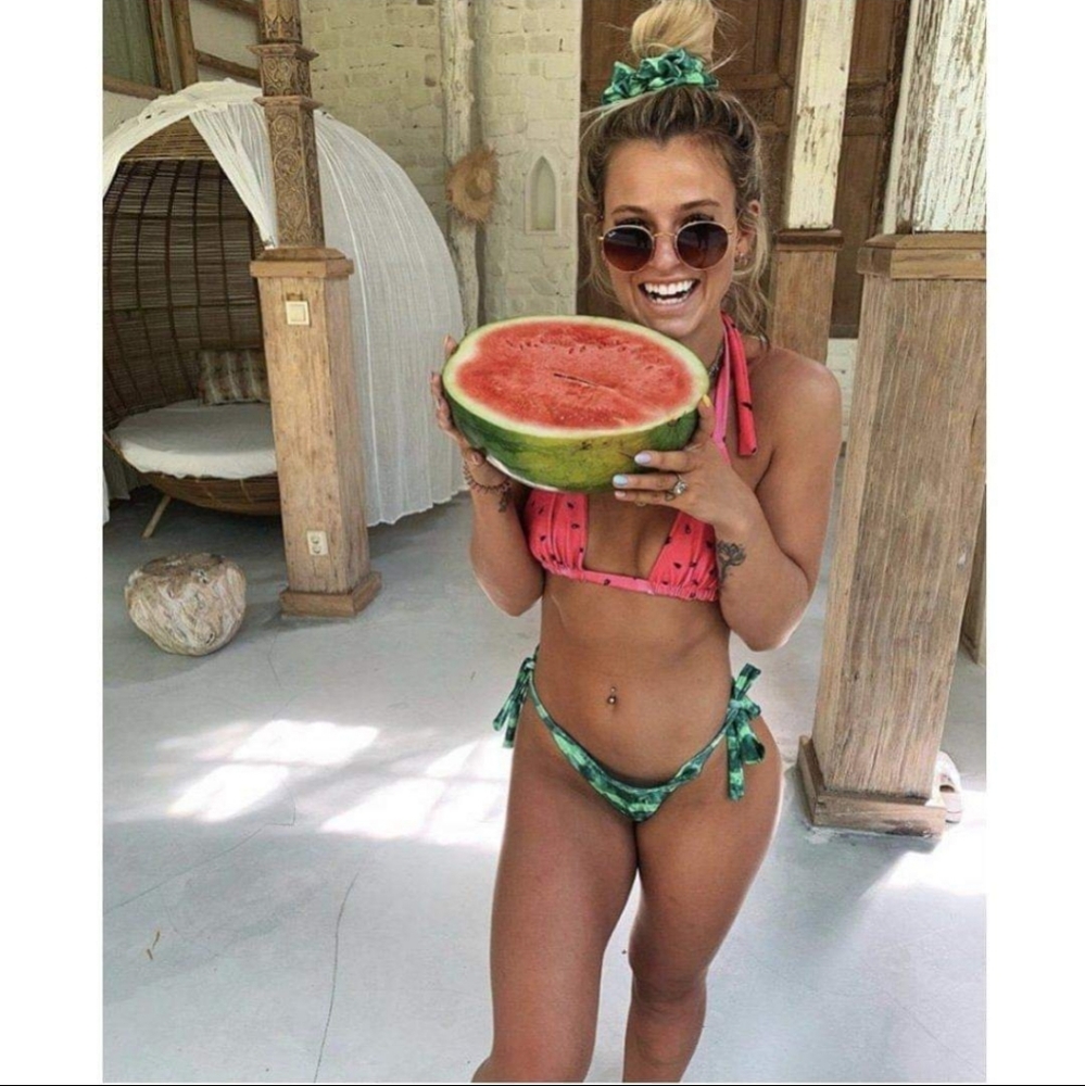 Summer Water Hibiscus Top + Palm Bottom from Cheeky Swim